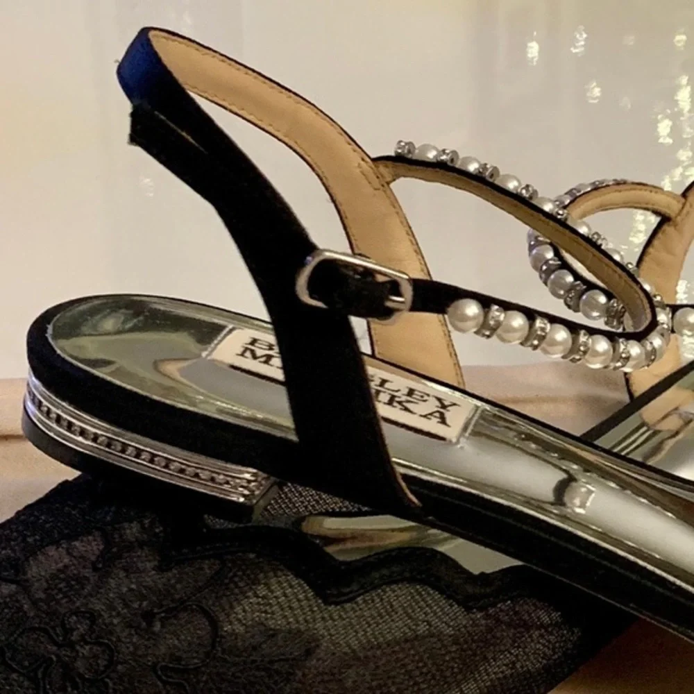 Badgley Mischka Lennon Embellished Skimmer Flat